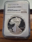 1994-S Proof $1 American Silver Eagle NGC PF69UC Brown Label