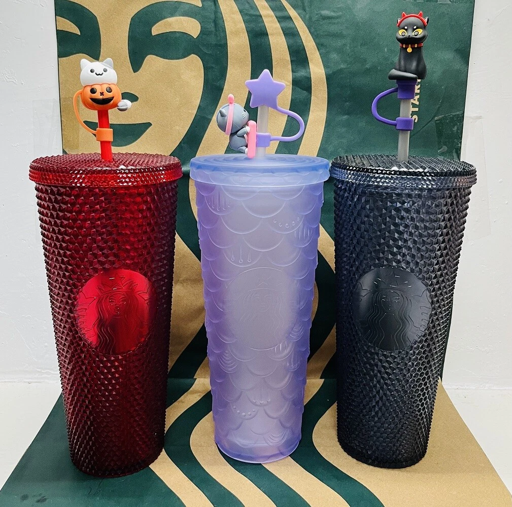 2023 New Starbucks Tumbler W/ 3D Cute Topper 24oz Cold Straw Cup Halloween  Gifts