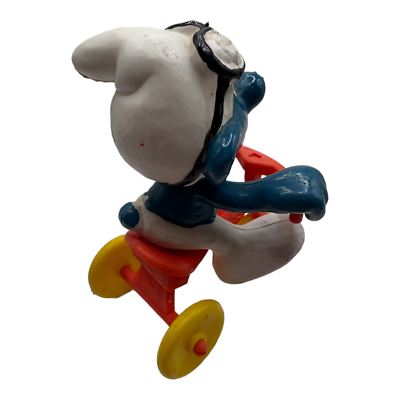 Buy Smurfs Tricycle Super Smurf 40203 Red Bike Vintage Figure Toy