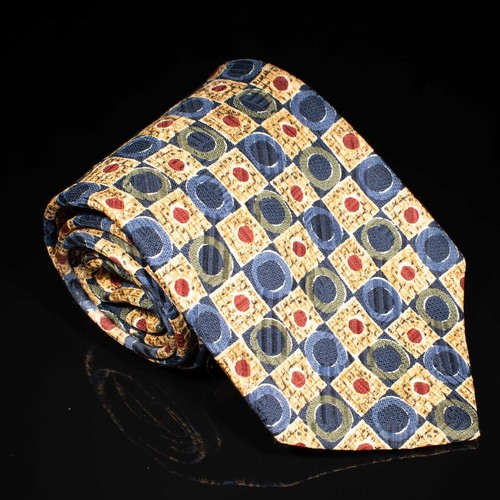 Robert Talbott Best of Class Designer Krawatte 100 % Seide gelb blau kariert - Bild 2 von 5