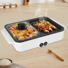 2 in 1 Electric Hot Pot With Non-Stick Grill ...