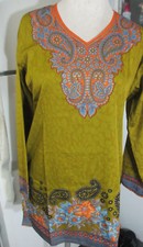 NEW Printed Crepe tunic top blouse - Printed crepe kurta size M 40