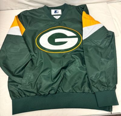 Green Bay Packers Men's Large Jacket Starter Striker I V-Neck