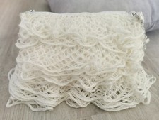 Pochette bianca da polso con pizzo stile vintage