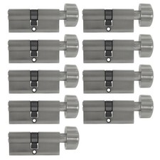 9x Cilindro con Pomolo 80mm 40/40 + 45 Chiave Zylinder Serratura Porta Uguali