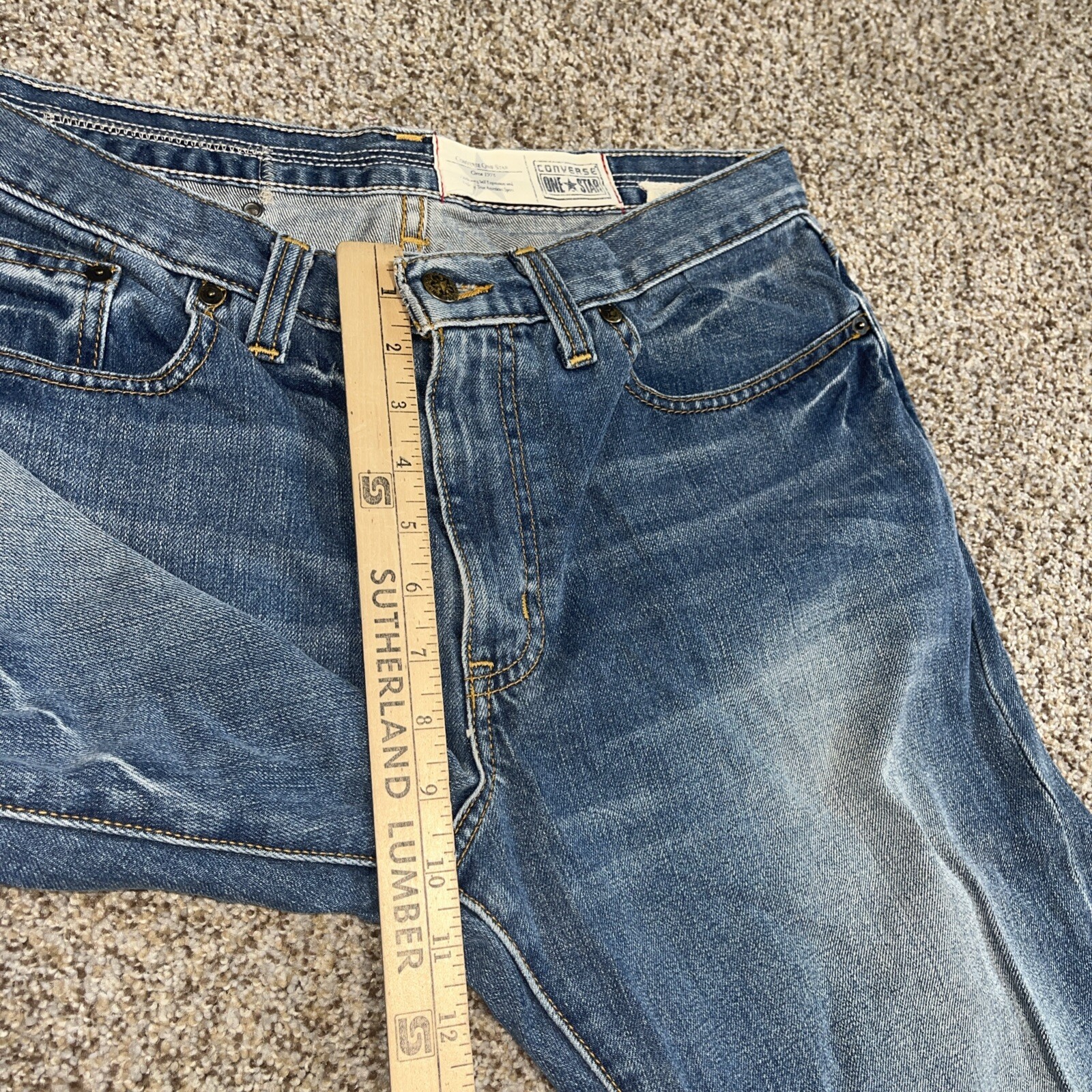Converse One Star Jeans Mens 34x34 (32x32.5)  Blue Denim Straight - View 9
