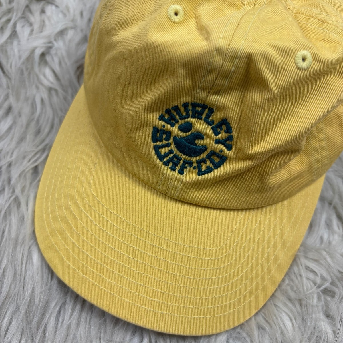 Hurley Surf Co Men's Adult OS Yellow Snapback Baseball Hat Cap