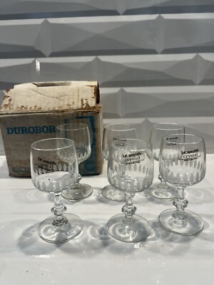 Set of 6HARD TO FIND RARE LE Smith crystal Cordial glasses made in Belgium