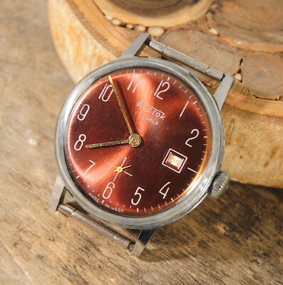 Vintage Men's Wrist Watch Wostok - USSR Classic Mechanical Watch Vostok