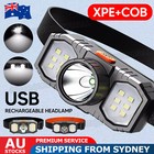 <!--F#f_0-->Super Bright Head Torch Headlight LED USB Rechargeable Headlamp Camping Fish<!--F/-->