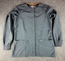 Dickies EDS stretch Essentials Gray Long Sleeve small Scrub Top Shirt