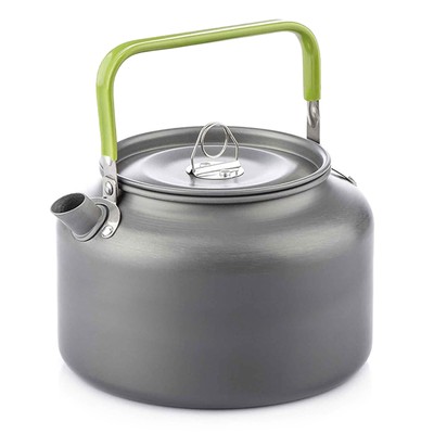 0.8L/1.2L/1.8L Outdoor Camping Kettle Aluminum Tea Kettle Coffee Pot w/ Bag U9U9