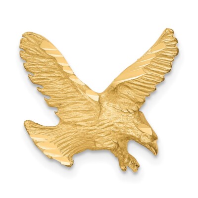 10K Gelbgold massiver glänzend geschliffener Adler Anhänger 10C627