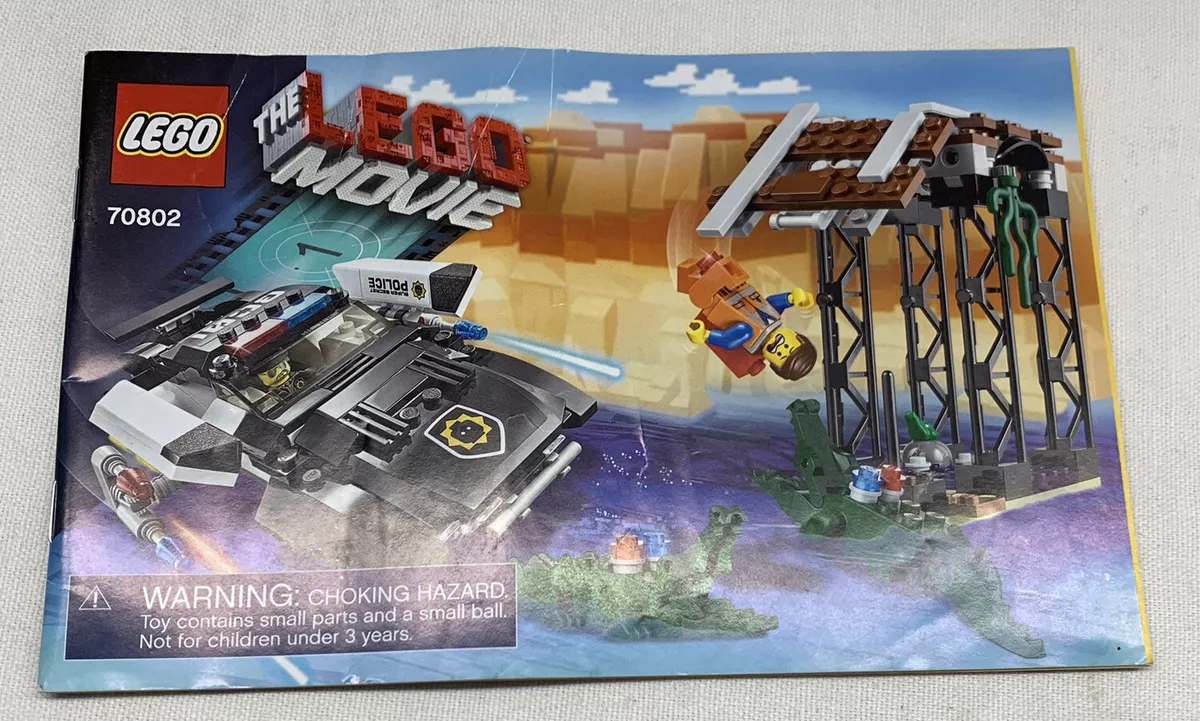 Lego The Lego Movie Manual For Set 70802 Bad Cops Pursuit NO BRICKS