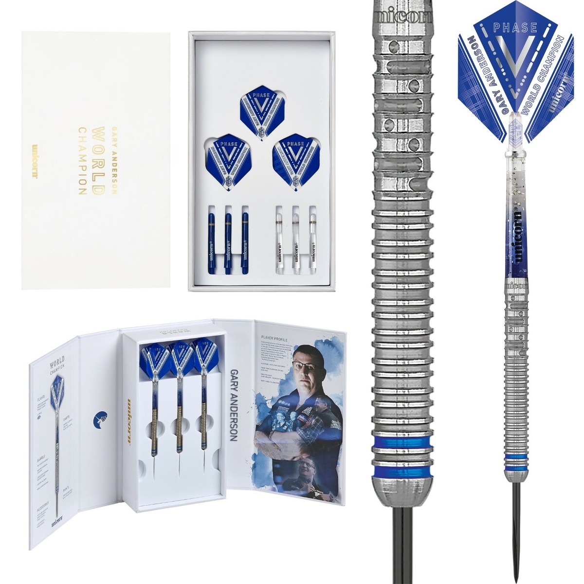 ダーツ gary anderson 21g Unicorn Gary Anderson - World Champion Phase 5 - 90% Tungsten