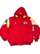 Vintage Pro Line Apex One Kansas City Chiefs Hooded Full Zip Up Jacket Mens L