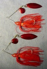 Lot of 2 Spinnerbaits 1/2 oz by MFG of Assassinator CWRR Guntersville Texas Red