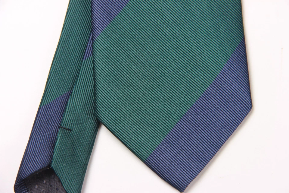 New Classic Striped Green Blue JACQUARD WOVEN 100% Silk Men's Necktie Tie - image 3 of 4