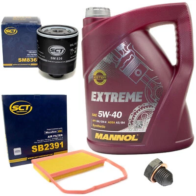 MANNOL Motoröl Filter Set 5W40 5 Liter + Ölablassschraube für Seat Mii Skoda VW UP!