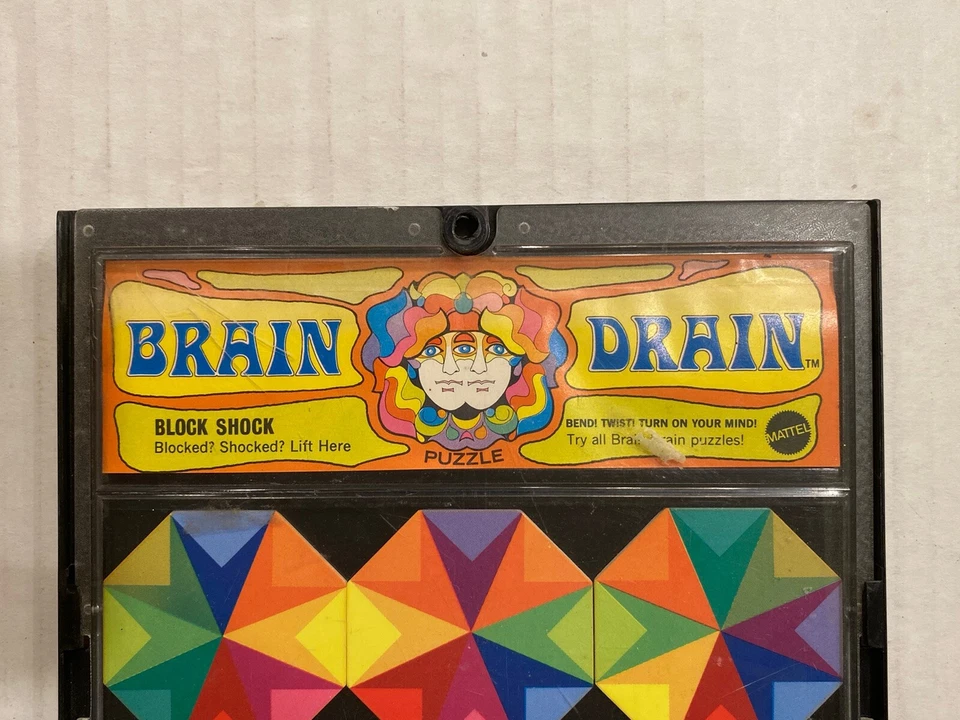 Rompecabezas Block Shock Psychadelic Brain Drin 1969 de Mattel de colección rompecabezas Foto 2 de 4