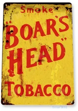 Borrs Head Tobacco Sign Smoke Shop Sign Metal Tin Sign Decor C455