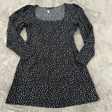 Madewell Long Sleeve Ditsy Floral Mini Dress 8 Square Neckline