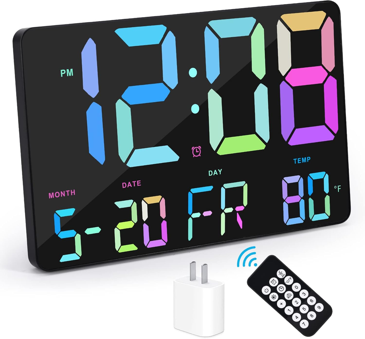 With Snooze, Temperature, Auto Dimming, 11.5" Large Display