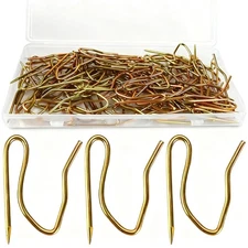 Curtain Hooks Drapery Hooks 60 Pack 1.3 Inch Large Heavy Duty Stainless Steel...