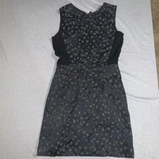 Marc by Marc Jacobs Navy, Black and Tan Brocade Leopard Dress Size 2