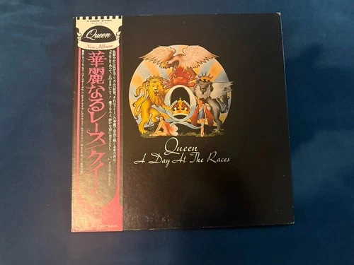 Queen ‎- A Day At The Races ‎P-10300E Japan OBI LP Vinyl 1976 Orig InsertVG+