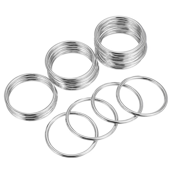 "20 StüCk 1,77\" O-Ringe, Galvanisierte O-Ring-Schnalle Aus Zinklegierung, Silber"-image