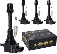 Set of 4 Ignition Coil Pack and Spark Plugs Fits for 2.5 L4 Nissan Altima Sentra