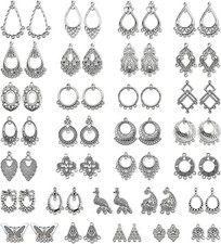 Tibetan Silver Earring Making Kit 30 Pairs