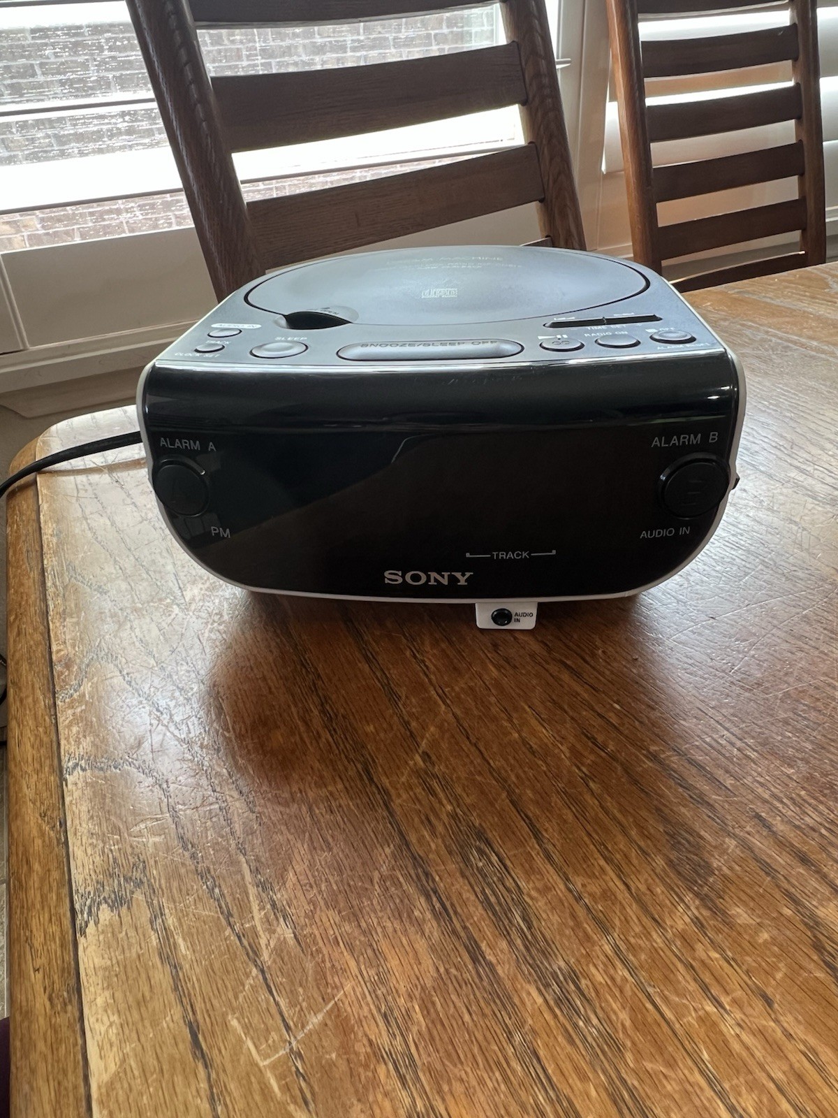 VTG Sony Dream Machine Dual Alarm Clock AM/FM Radio CD Player ICF-CD815- Tested