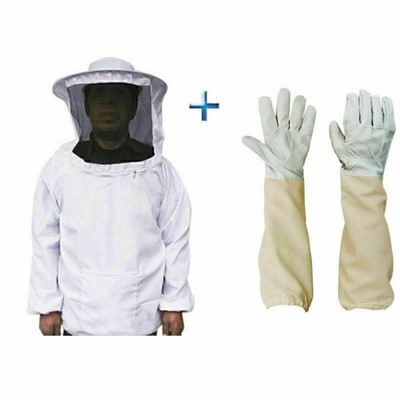 Beekeepers Schutzanzug Imkerjacke Hut Schleier Imker Jacke Imkerei Handschuhe D