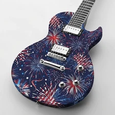 Patriotic Fireworks 42 - 18"x46" Hydrographic Film Hydro Dipping