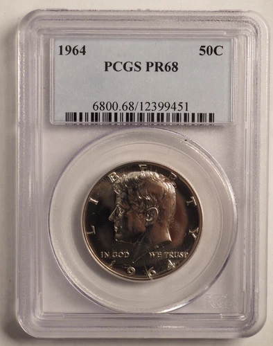 1964 Kennedy Proof Half Dollar 50C - PCGS PR68 - FREE SHIPPING!
