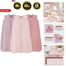 Baby Sleep Sack Cotton Wearable Blanket Toddler 0-6 3 Pack Pink