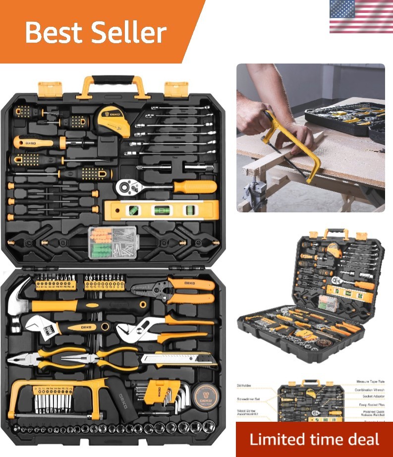 Comprehensive 228-Piece Hand Tool Kit with Polished Finish