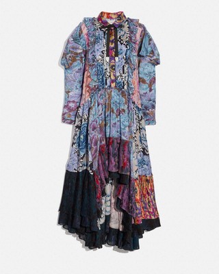 BEAUTIFUL Coach Patchwork Dress With Kaffe Fassett Print Size 2