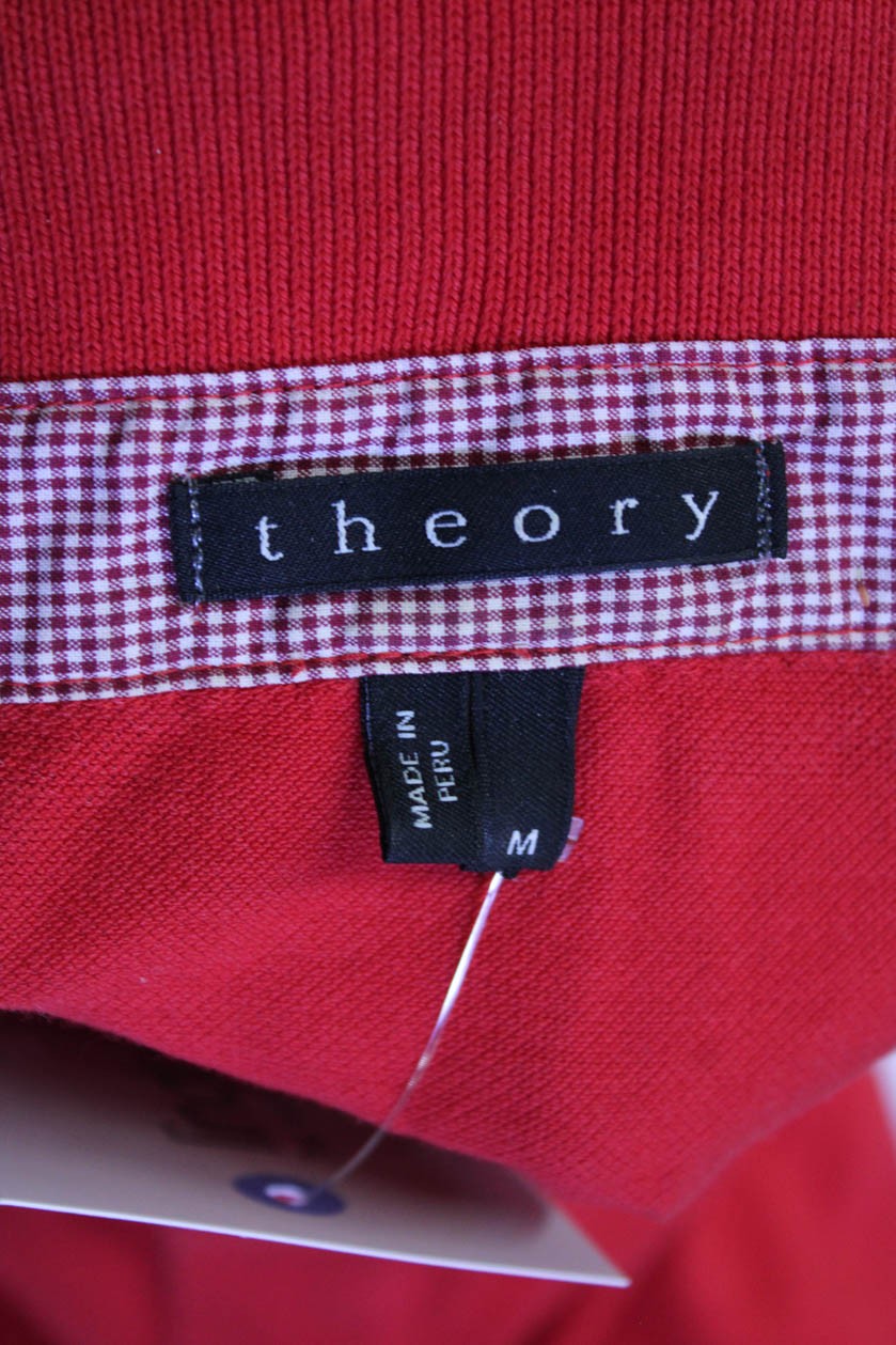 Theory Mens Cotton Solid Collared Buttoned Short … - image 5