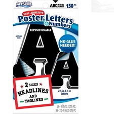 Versatile 150-Piece Black Poster Letters  Numbers for School Projects  Crafts