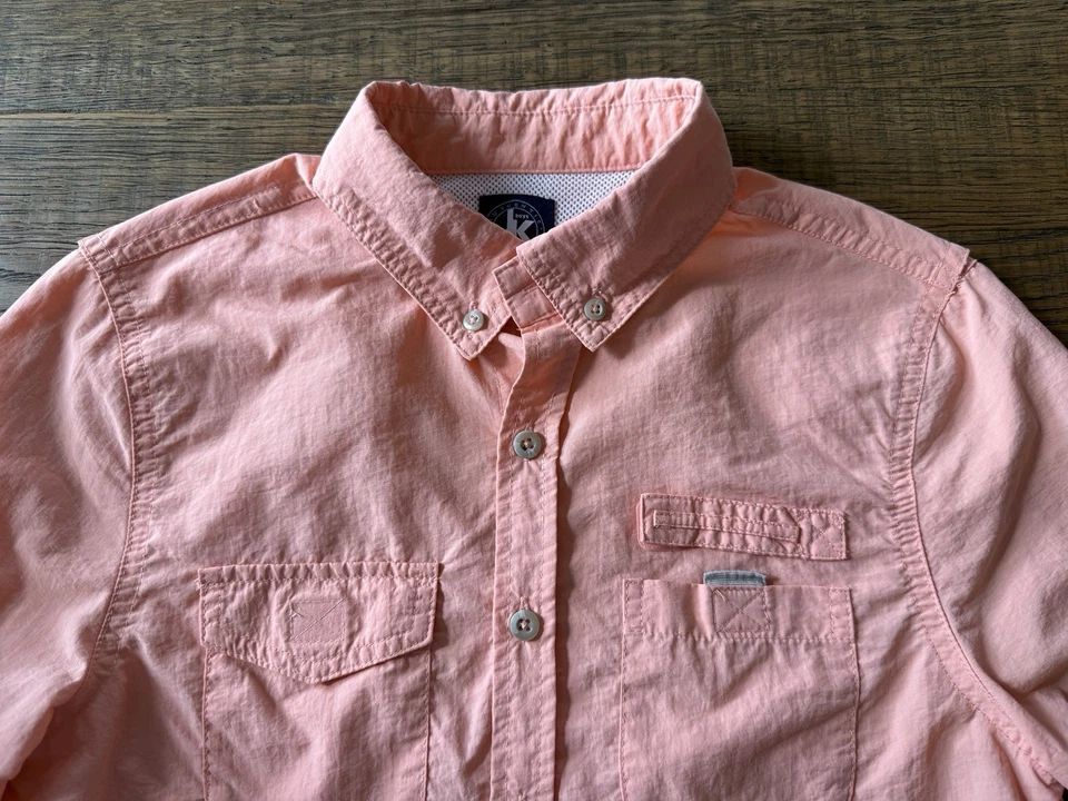 Camisa J Caqui Niños Pesca/Exterior Talla M (10/12) Manga Larga Melocotón Abotonada Foto 4 de 4