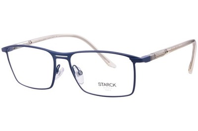 Starck SH2066 0006 Eyeglasses Men's Matte Blue Full Rim 56mm