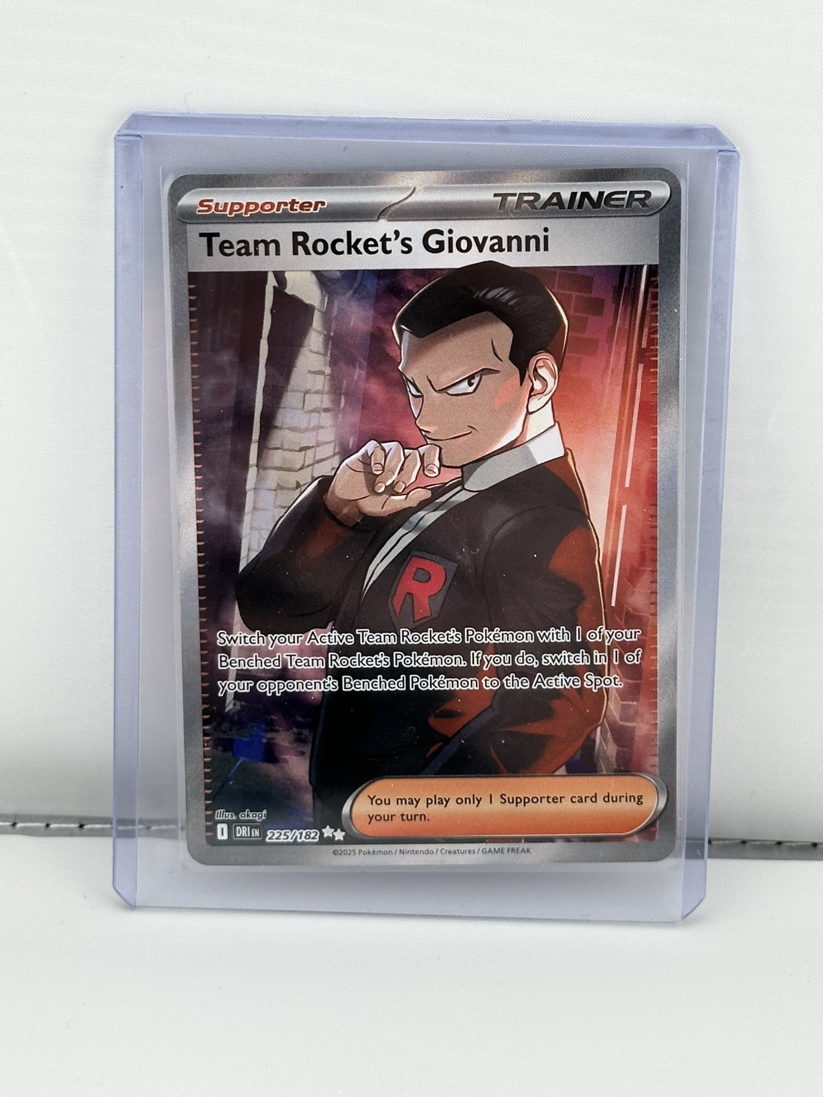 Team Rocket's Giovanni Holofoil Ultra Rare SV10: Destined Rivals 225/182 M/NM