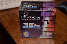 Imation 3.5" Floppy Disks Diskettes 10 Pack IBM Formatted 1.44MB 2HD, New Sealed