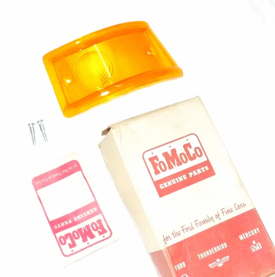 1963 1964 1965 1966 1967 Ford E100 Econoline Nuevo de Lote Antiguo Lente de Lámpara de Estacionamiento Frontal Derecha Foto 3 de 4