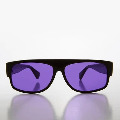 Occhiali Da Sole Flat Top Low Rider Anni '80 Con Lenti Viola - LINUX - Bild 1 von 3