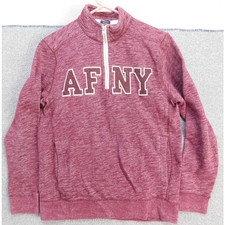 Abercrombie and Fitch Women's S Burgundy Embroidered Logo Comfort Sweatshirt