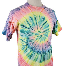 Vintage 90s Tie Dye T-Shirt Adult Large Single Stitch Cotton Hippie Psychedelic